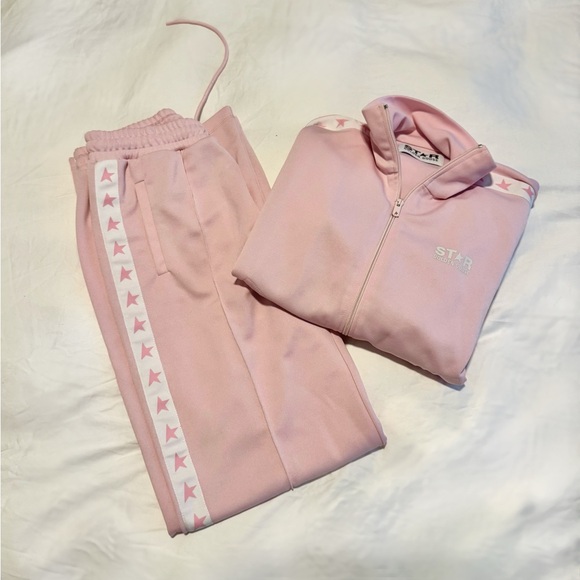 Golden Goose Pink Track Suit with White Side Stripe - Picture 7 of 9